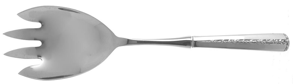 Rambler Rose (Sterling, 1937) Salad Serving Fork with Stainless Prongs by Towle Silver-1