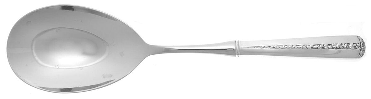Rambler Rose (Sterling, 1937) Salad Servng Spoon with Stainless Bowl by Towle Silver-1