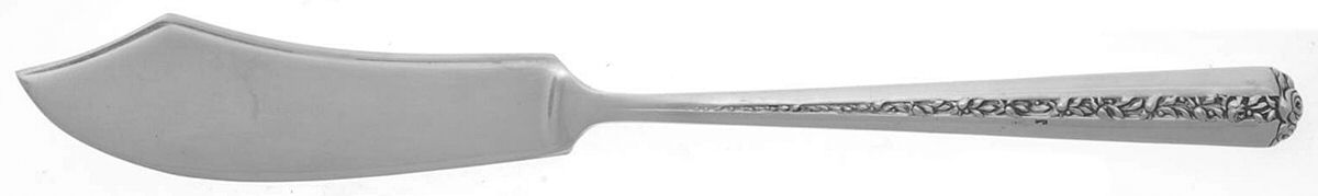 Rambler Rose (Sterling, 1937) Flat Handle Master Butter Knife by Towle Silver-1