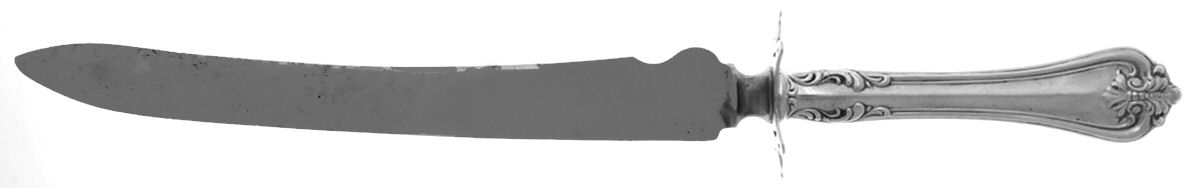 Richmond (Sterling, 1901, No Monograms) Large Carving/Roast Knife StnlBl w/Sterling Guard by Towle Silver-1