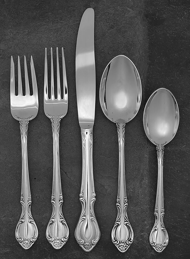 Rose Antique (Stainless) 5 Piece Place Setting by Towle Silver-1