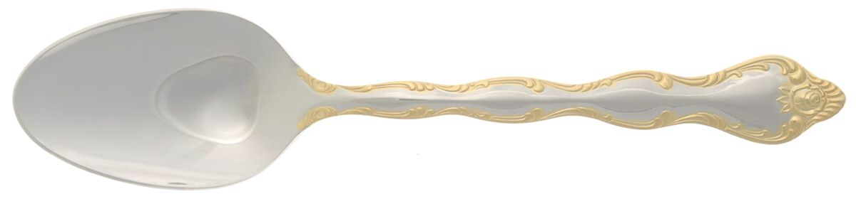 Rose Cascade (Stainless, Gold Accent) Tablespoon (Serving Spoon) by Towle Silver-1