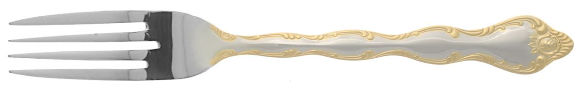 Rose Cascade (Stainless, Gold Accent) Fork by Towle Silver-1