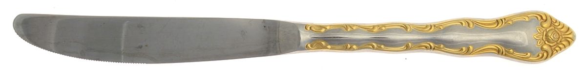 Rose Cascade (Stainless, Gold Accent) Modern Hollow Knife by Towle Silver-1
