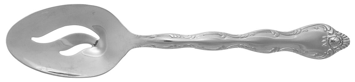 Rose Cascade (Stainless) Pierced Tablespoon (Serving Spoon) by Towle Silver-1