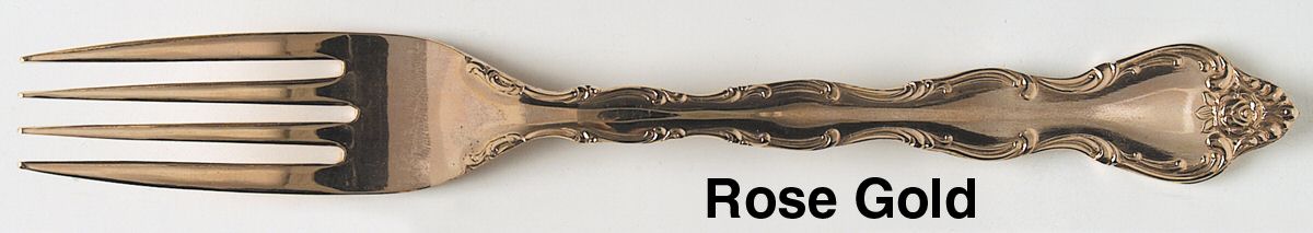 Rose Cascade-Rose Gold (Electroplate) Fork by Towle Silver-1