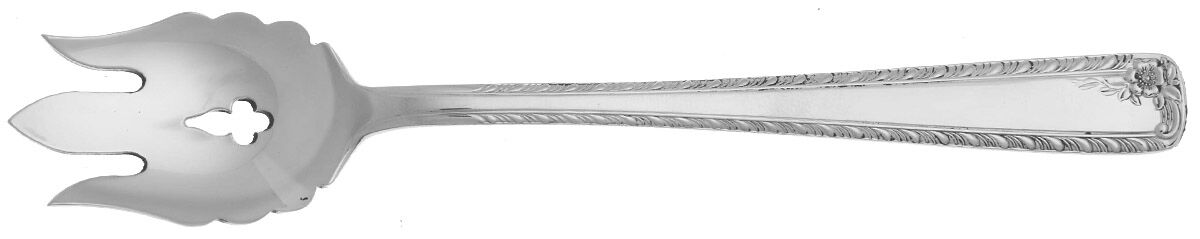 Rose Gadroon (Stainless) Vegetable Serving Fork Solid  HC by Towle Silver-1