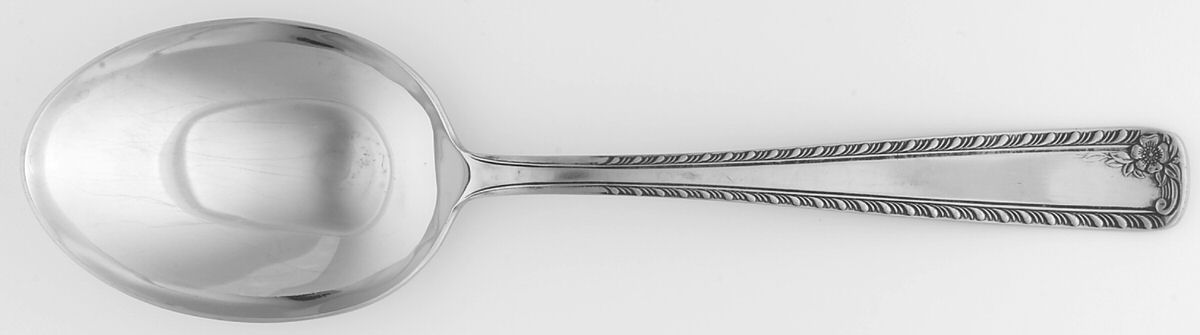 Rose Gadroon (Stainless) Solid Serving Spoon by Towle Silver-1