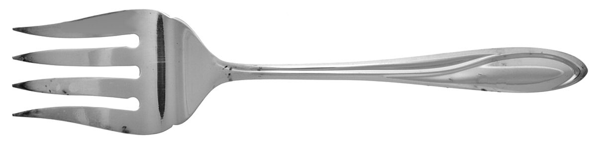 Ron De Vu (Silverplate) Medium Solid Cold Meat Serving Fork by Towle Silver-1