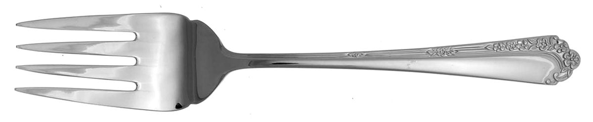 Royal Rose (Stainless) Medium Solid Cold Meat Serving Fork by Towle Silver-1