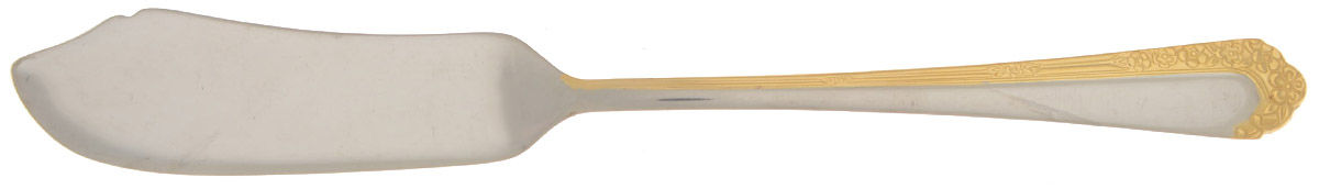 Royal Rose-Gold Accent Flat Handle Master Butter Knife by Towle Silver-1