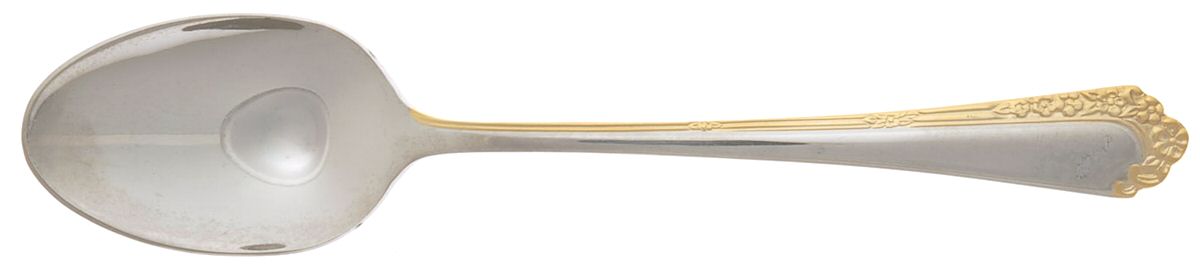 Royal Rose-Gold Accent Place/Oval Soup Spoon by Towle Silver-1