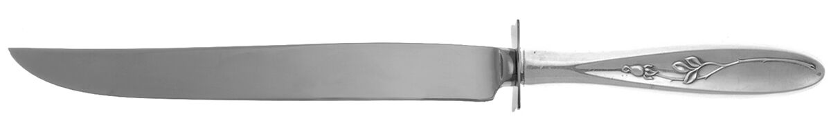 Rose Solitaire (Sterling, 1954) Carving Knife Small with Stainless Blade HC by Towle Silver-1