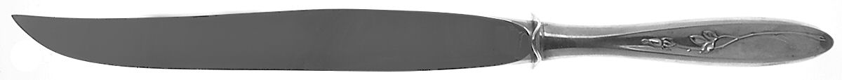Rose Solitaire (Sterling, 1954) Large Stainless Blade Roast Carving Knife by Towle Silver-1