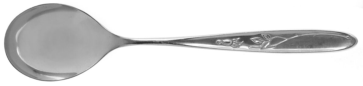 Rose Solitaire (Sterling, 1954) Large Sugar Spoon by Towle Silver-1