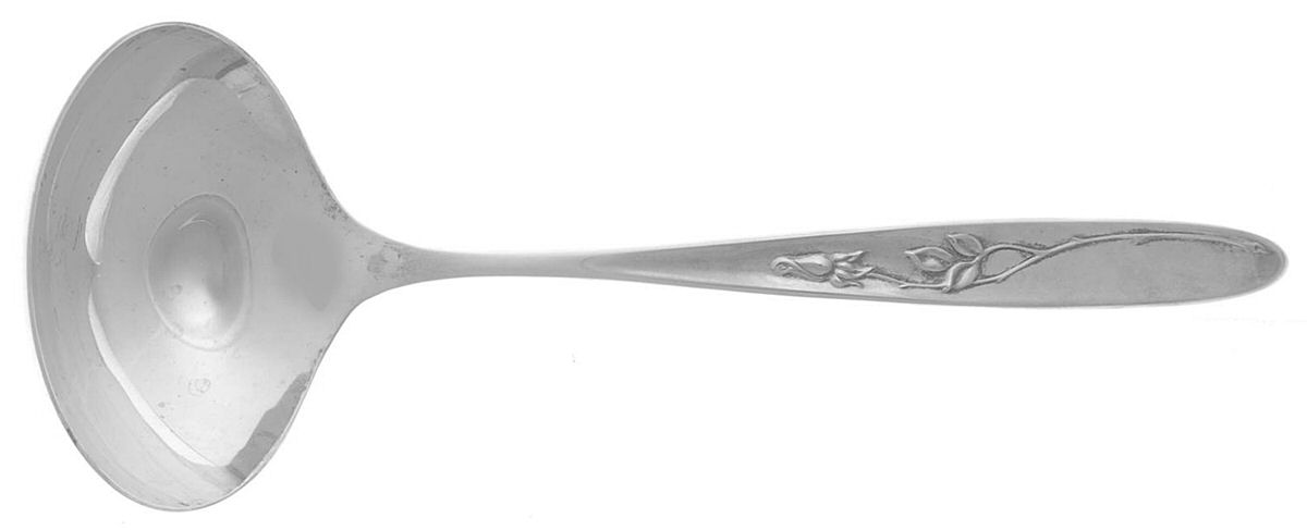 Rose Solitaire (Sterling, 1954) Solid Gravy Ladle by Towle Silver-1