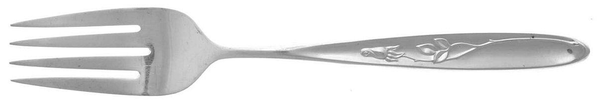 Rose Solitaire (Sterling, 1954) Individual Salad Fork by Towle Silver-1