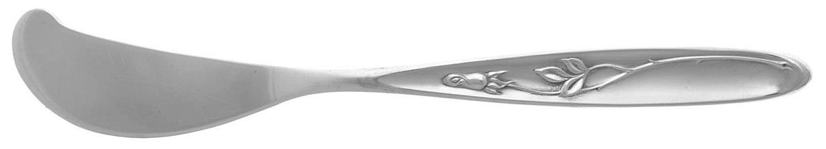 Rose Solitaire (Sterling, 1954) Flat Handle Butter Spreader by Towle Silver-1