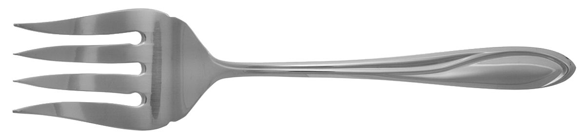 Ron De Vu (Stainless) Medium Solid Cold Meat Serving Fork by Towle Silver-1