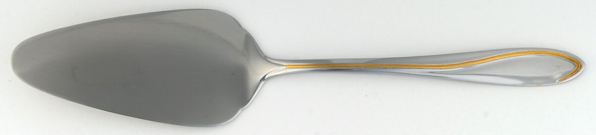 Ron De Vu-Gold Accent (Stainless) Solid Pie Server by Towle Silver-1