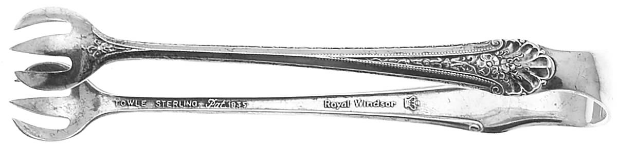 Royal Windsor (Sterling, 1935) Small Sugar Tongs by Towle Silver-1
