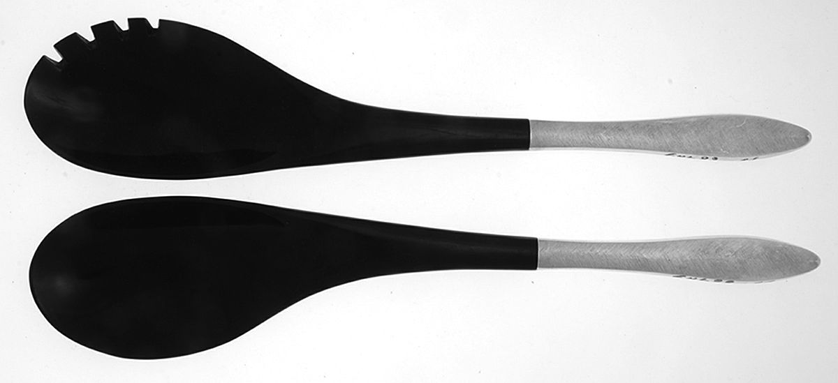 R.S.V.P. (Sterling, 1965, No Monograms) Plastic Bowl 2-Piece Salad Set by Towle Silver-1