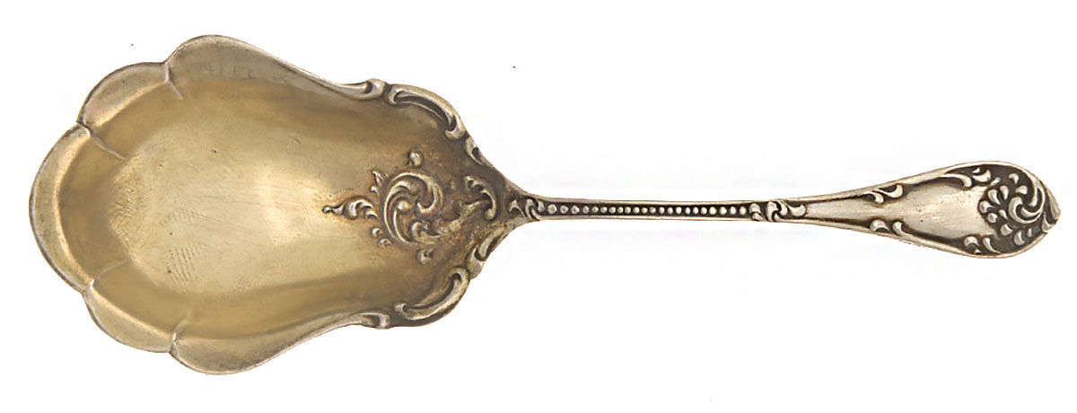Rustic (Sterling, 1895) Bon Bon Scoop by Towle Silver-1