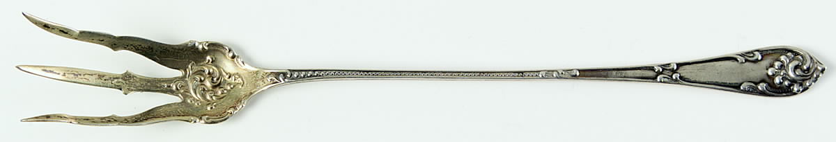 Rustic (Sterling, 1895) Large Lettuce Serving Fork by Towle Silver-1