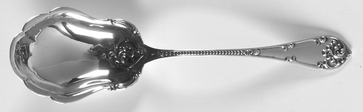 Rustic (Sterling, 1895) Large Jelly Spoon by Towle Silver-1