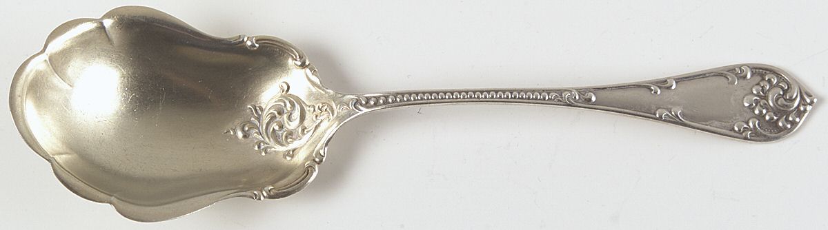 Rustic (Sterling, 1895) Large Jelly Spoon by Towle Silver-1