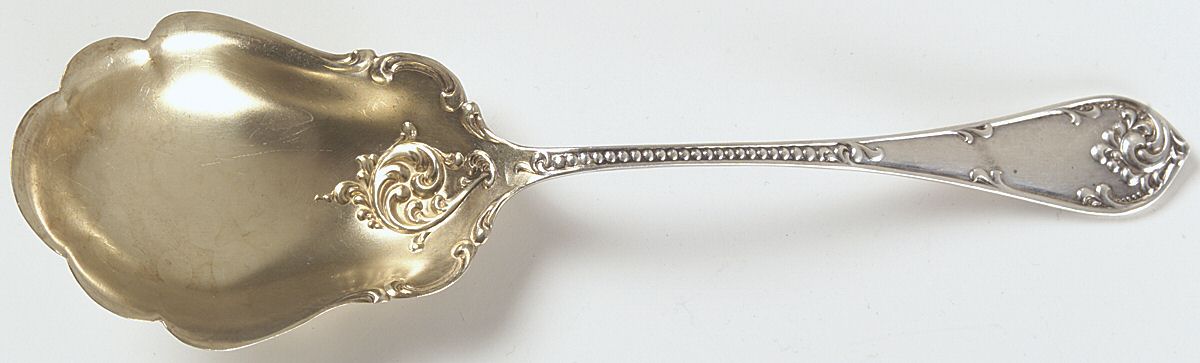 Rustic (Sterling, 1895) Preserve Spoon by Towle Silver-1