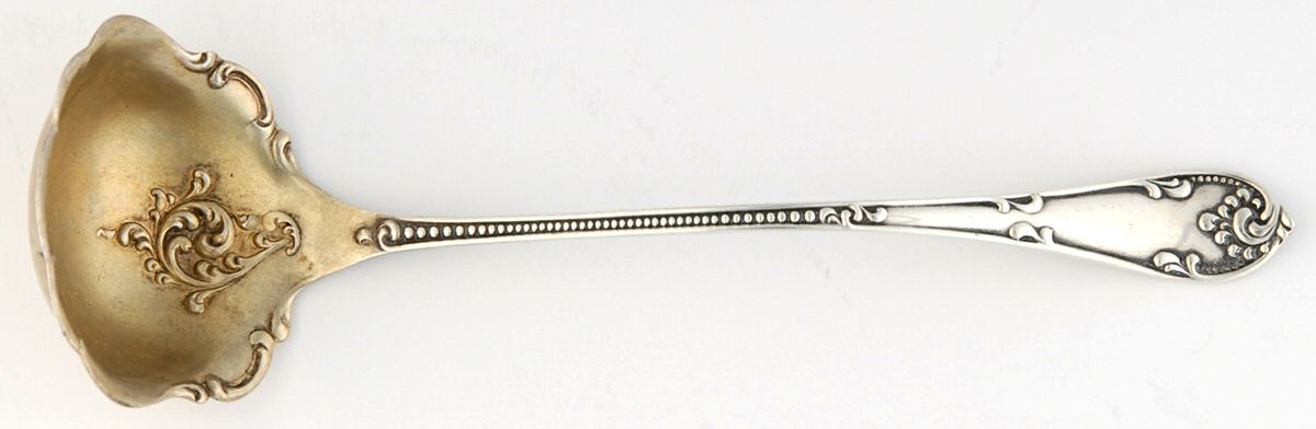 Rustic (Sterling, 1895) Solid Piece Cream Ladle by Towle Silver-1