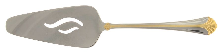 Santa Barbara Gold (Stainless, Gold Accent) All Stainless Pie Server by Towle Silver-1