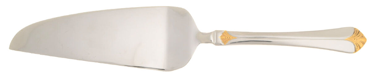 Santa Barbara Gold (Stainless) Pie and Cake Server with Stainless Blade HC by Towle Silver-1