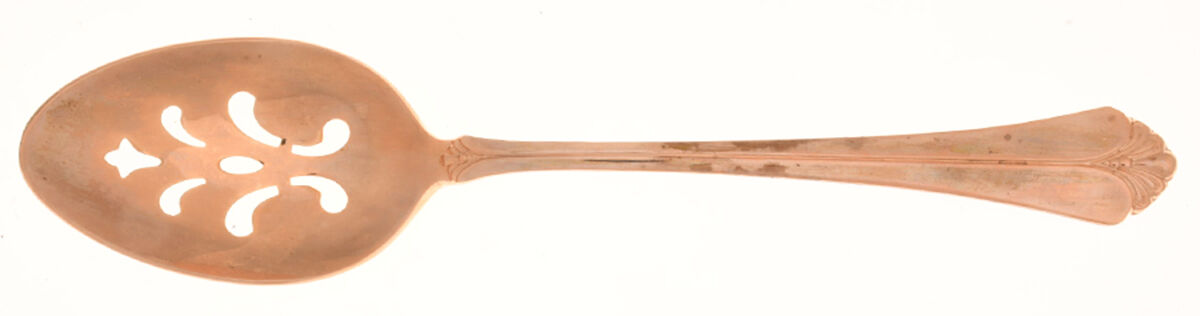 Santa Barbara-Rose Gold (Electroplate) Pierced Tablespoon (Serving Spoon) by Towle Silver-1
