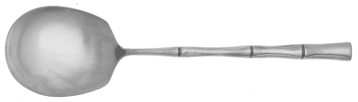 Satin Cane (Stainless) Solid Smooth Casserole Spoon by Towle Silver-1