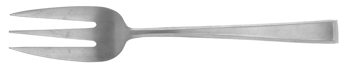 Sateen (Stainless) Medium Solid Cold Meat Serving Fork by Towle Silver-1