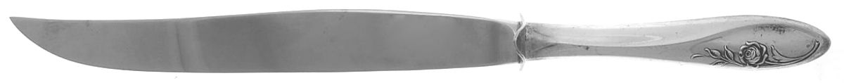 Sculptured Rose (Sterling, 1961) Large Stainless Blade Roast Carving Knife by Towle Silver-1