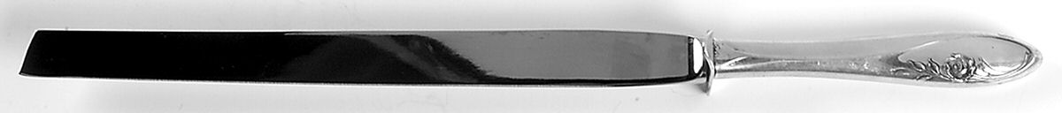 Sculptured Rose (Sterling, 1961) Ham Slicer Knife, Stainless Blade by Towle Silver-1