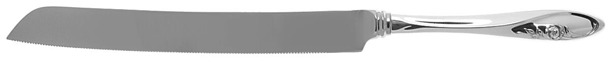 Sculptured Rose (Sterling, 1961) Cake Slicer with Stainless Blade by Towle Silver-1