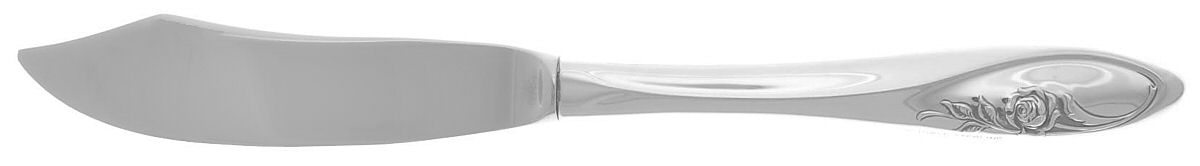 Sculptured Rose (Sterling, 1961) Individual Fish Knife with Stainless Blade by Towle Silver-1
