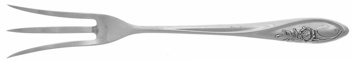 Sculptured Rose (Sterling, 1961) Lemon Fork by Towle Silver-1