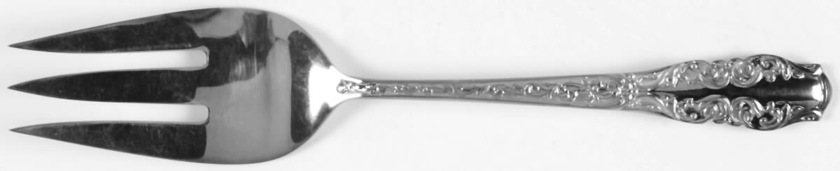 Segovia (Silverplate, 1969) Large Solid Cold Meat Serving Fork by Towle Silver-1