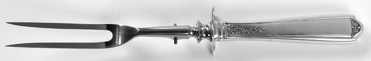 Seville (Sterling, 1926) Large Stainless-Prong Roast Carving Fork by Towle Silver-1