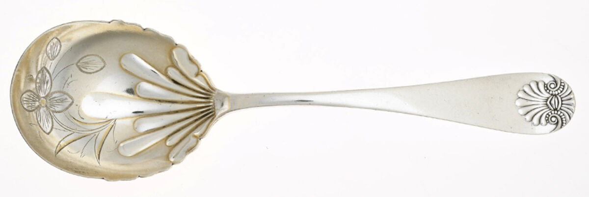 Shell II (Silverplate, 1889) Solid Smooth Casserole Spoon by Towle Silver-1