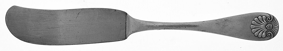 Shell II (Silverplate, 1889) Flat Handle Master Butter Knife by Towle Silver-1