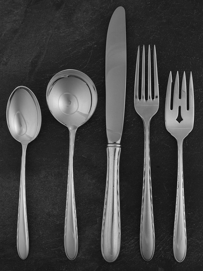 Silver Flutes (Sterling, 1941, No Monograms) 40-Piece Set by Towle Silver-1