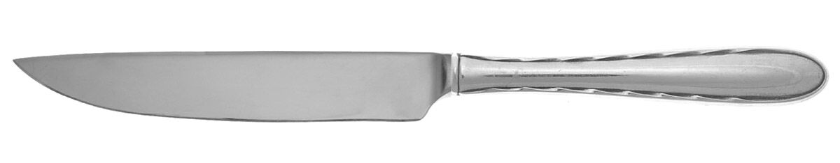 Silver Flutes (Sterling, 1941, No Monograms) Steak Knife Individual Hollow, No Serrate HC by Towle Silver-1