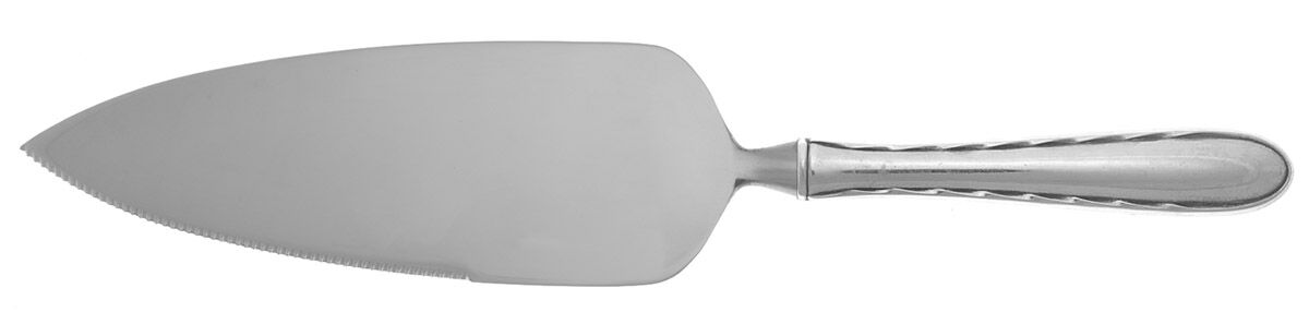 Silver Flutes (Sterling, 1941, No Monograms) Pie Server with Serrated Stainless Blade HC by Towle Silver-1