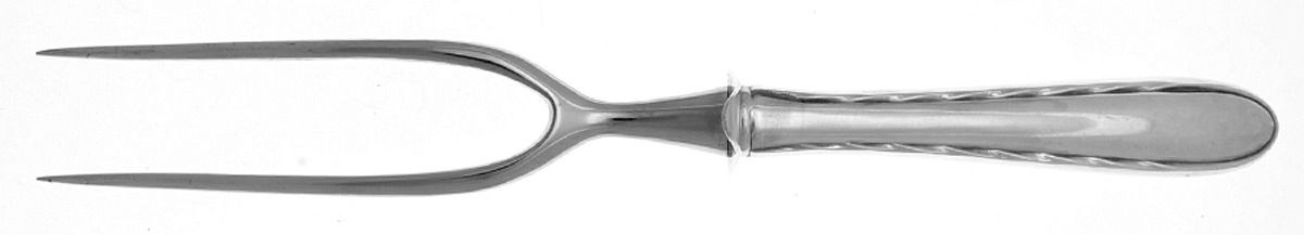 Silver Flutes (Sterling, 1941, No Monograms) Large Joint/Roast Holder Fork by Towle Silver-1